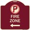 Signmission Fire Zone No Parking and Left Arrow Heavy-Gauge Aluminum Sign, 18" x 18", BU-1818-23974 A-DES-BU-1818-23974 - alternate 1
